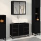 vidaXL Σετ Επίπλων Μπάνιου 2 τμχ. Μαύρη Οξυά 80 x 33 x 60 εκ
