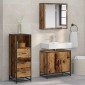 vidaXL Σετ Επίπλων Μπάνιου 3 τμχ. Παλιό Ξύλο 65 x 33 x 60 εκ