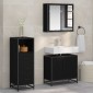 vidaXL Σετ Επίπλων Μπάνιου 3 τμχ. Μαύρη Οξυά 65 x 33 x 60 εκ