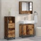 vidaXL Σετ Επίπλων Μπάνιου 3 τμχ. Παλιό Ξύλο 65 x 33 x 60 εκ