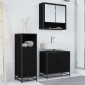 vidaXL Σετ Επίπλων Μπάνιου 3 τμχ. Μαύρη Οξυά 65 x 33 x 60 εκ