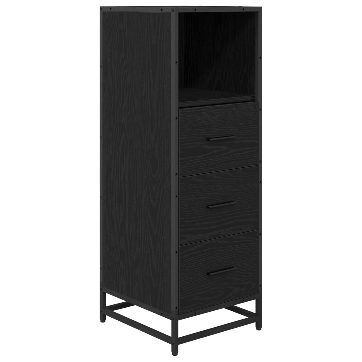 vidaXL Σετ Επίπλων Μπάνιου 3 τμχ. Μαύρη Οξυά 65 x 33 x 60 εκ