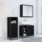 vidaXL Σετ Επίπλων Μπάνιου 3 τμχ. Μαύρη Οξυά 65 x 33 x 60 εκ