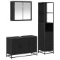 vidaXL Σετ Επίπλων Μπάνιου 3 τμχ. Μαύρη Οξυά 90 x 33 x 60 εκ.