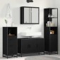 vidaXL Σετ Επίπλων Μπάνιου 3 τμχ. Μαύρη Οξυά 90 x 33 x 60 εκ.