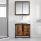 vidaXL Σετ Επίπλων Μπάνιου 2 τμχ. Παλιό Ξύλο 80 x 33 x 60 εκ