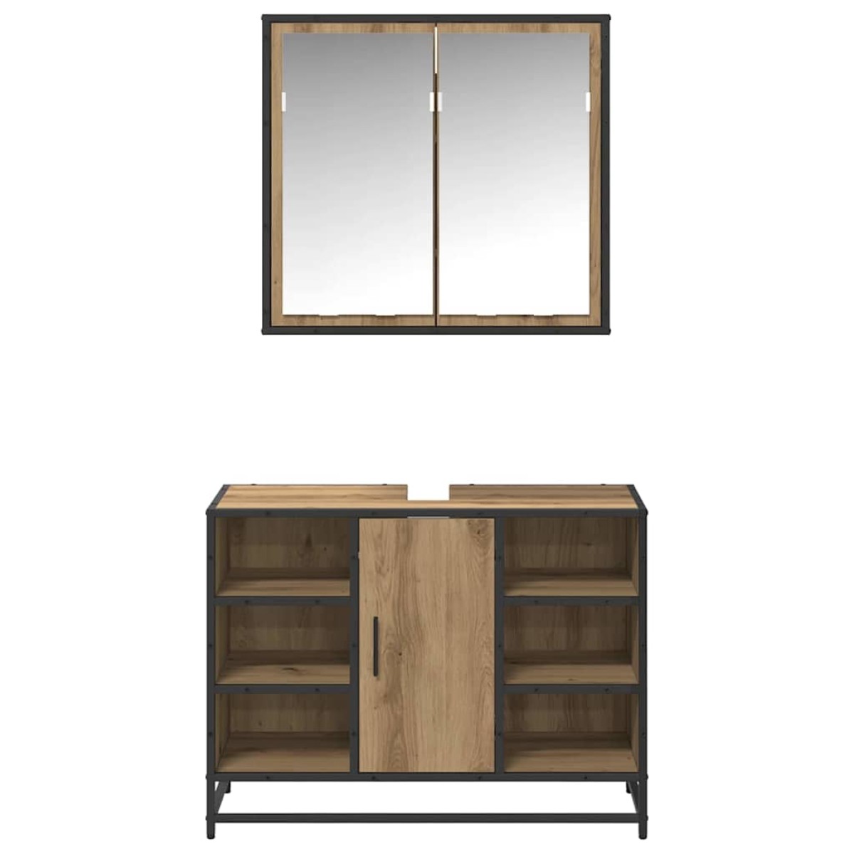 vidaXL Σετ Επίπλων Μπάνιου 2 τμχ. Artisan Oak 80 x 33 x 60 εκ