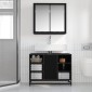 vidaXL Σετ Επίπλων Μπάνιου 2 τμχ. Μαύρη Οξυά 80 x 33 x 60 εκ
