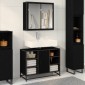 vidaXL Σετ Επίπλων Μπάνιου 2 τμχ. Μαύρη Οξυά 80 x 33 x 60 εκ