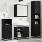 vidaXL Σετ Επίπλων Μπάνιου 4 τμχ. Μαύρη Οξυά 65 x 33 x 60 εκ