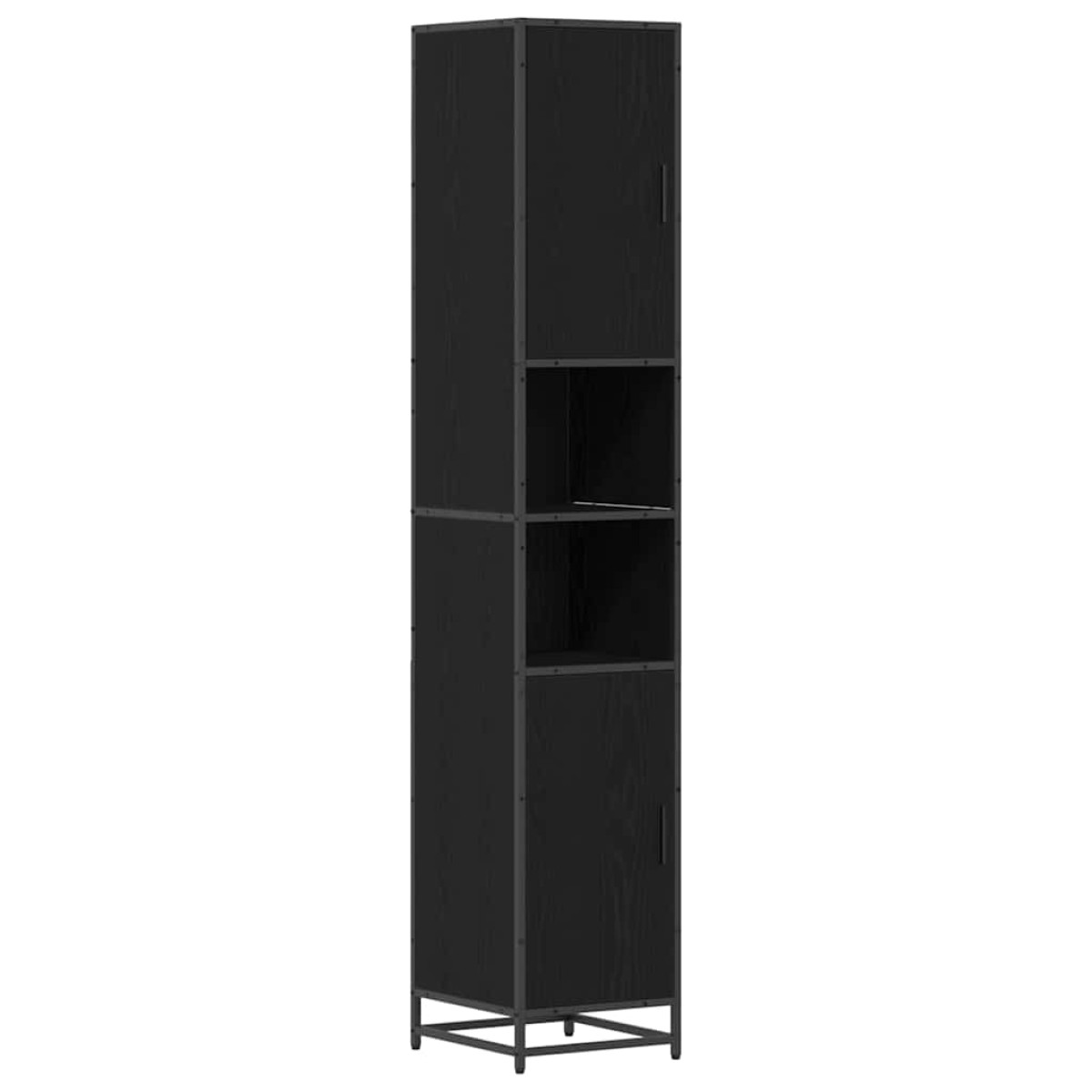 vidaXL Σετ Επίπλων Μπάνιου 3 τμχ. Μαύρη Οξυά 90 x 33 x 60 εκ.