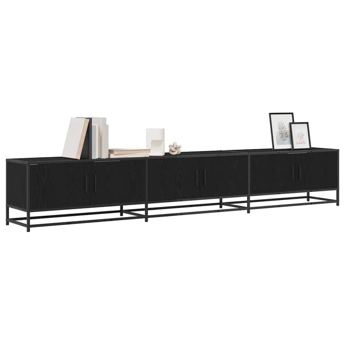 vidaXL Μονάδες TV 240 x 35 x 41 εκ Μαύρη Οξυά Επεξεργασμένο ξύλο
