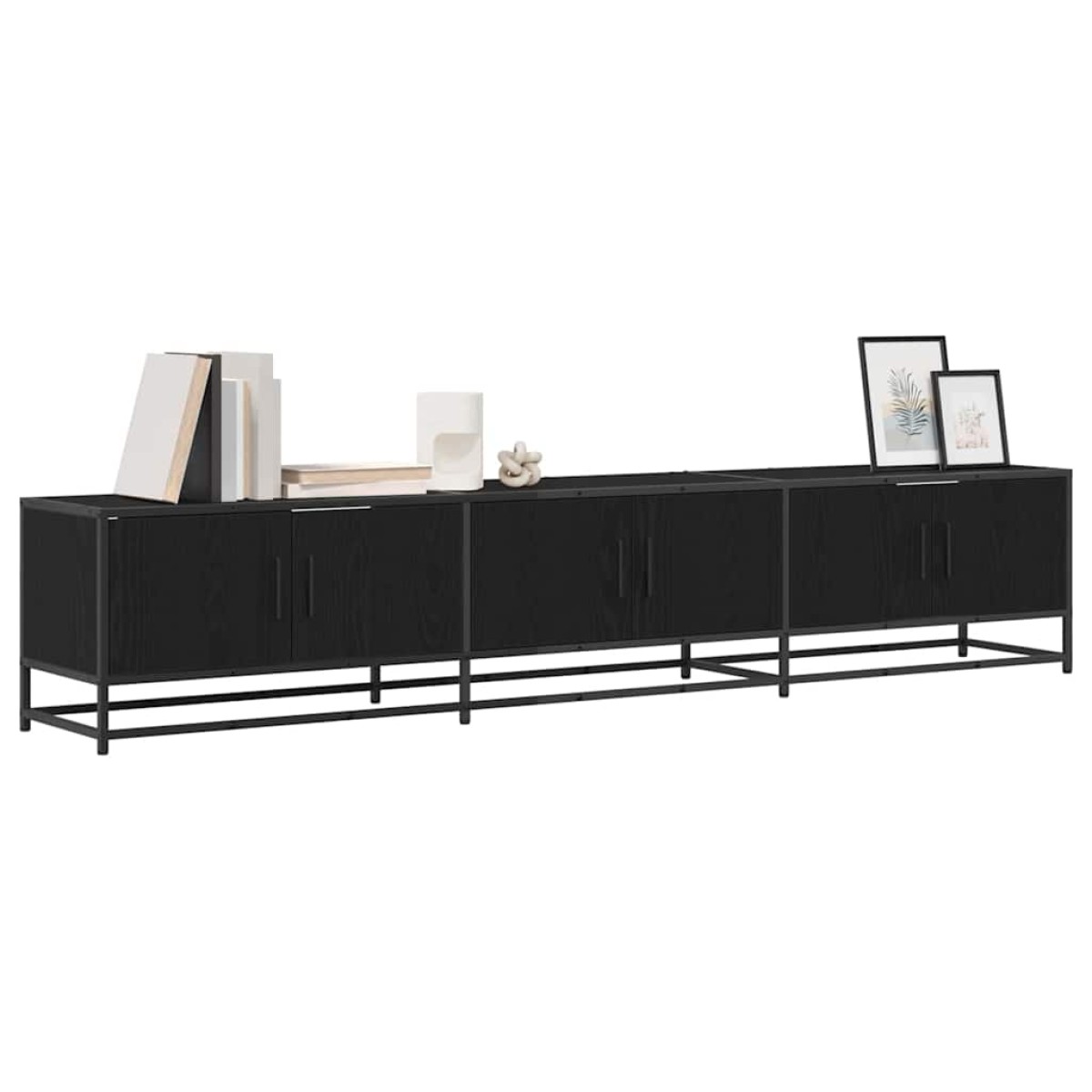 vidaXL Μονάδες TV 210 x 35 x 41 εκ Μαύρη Οξυά Επεξεργασμένο ξύλο