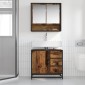 vidaXL Σετ Επίπλων Μπάνιου 2 τμχ. Παλιό Ξύλο 65 x 33 x 60 εκ