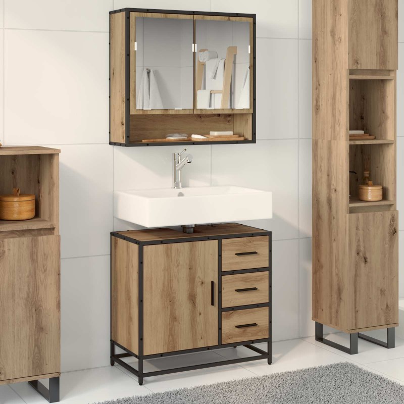 vidaXL Σετ Επίπλων Μπάνιου 2 τμχ. Artisan Oak 65 x 33 x 60 εκ