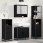 vidaXL Σετ Επίπλων Μπάνιου 4 τμχ. Μαύρη Οξυά 65 x 33 x 60 εκ