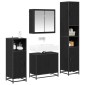 vidaXL Σετ Επίπλων Μπάνιου 4 τμχ. Μαύρη Οξυά 65 x 33 x 60 εκ