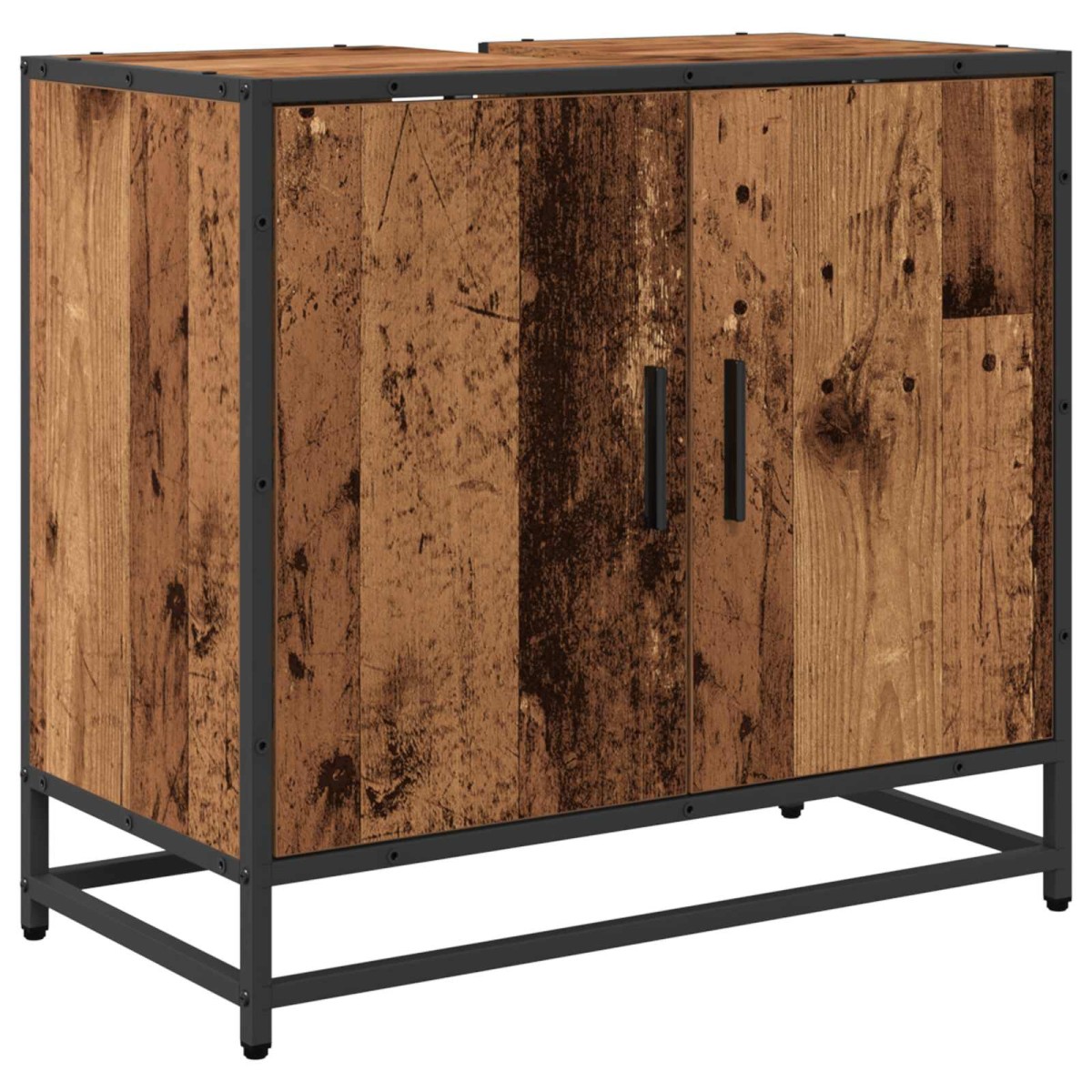 vidaXL Σετ Επίπλων Μπάνιου 3 τμχ. Παλιό Ξύλο 65 x 33 x 60 εκ