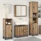 vidaXL Σετ Επίπλων Μπάνιου 3 τεμ. Artisan Oak Επεξεργασμένο Ξύλο