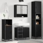 vidaXL Σετ Επίπλων Μπάνιου 3 τμχ. Μαύρη Οξυά 90 x 33 x 60 εκ.