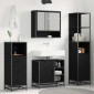 vidaXL Σετ Επίπλων Μπάνιου 4 τμχ. Μαύρη Οξυά 65 x 33 x 60 εκ