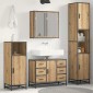 vidaXL Σετ Επίπλων Μπάνιου 3 τμχ. Artisan Oak 80 x 33 x 60 εκ