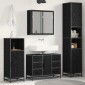 vidaXL Σετ Επίπλων Μπάνιου 3 τμχ. Μαύρη Οξυά 80 x 33 x 60 εκ