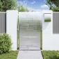 vidaXL Πύλη Κήπου 85 x 120 εκ. Ανοξείδωτο Ατσάλι Ασημί Κλειδώσιμο