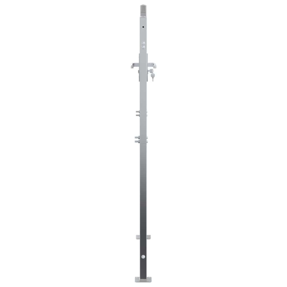 vidaXL Πύλη Κήπου 85 x 120 εκ. Ανοξείδωτο Ατσάλι Ασημί Κλειδώσιμο
