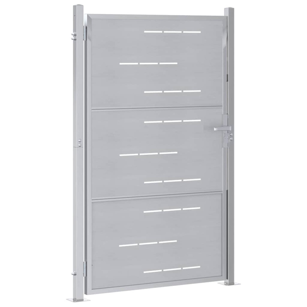 vidaXL Πύλη Κήπου 85 x 120 εκ. Ανοξείδωτο Ατσάλι Ασημί Κλειδώσιμο