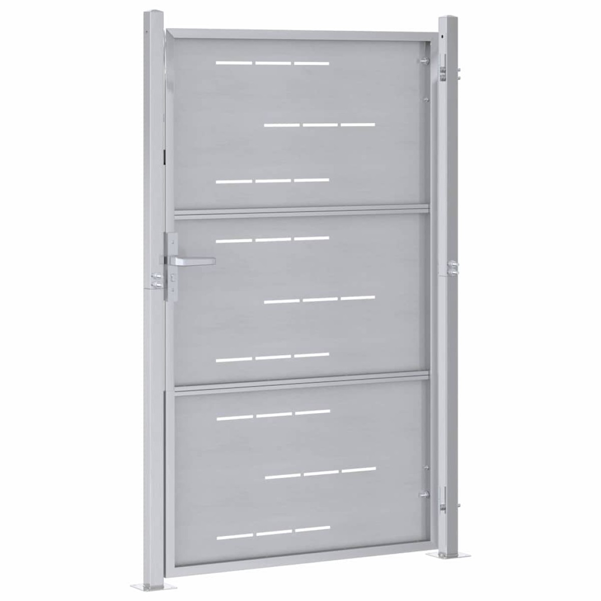 vidaXL Πύλη Κήπου 85 x 120 εκ. Ανοξείδωτο Ατσάλι Ασημί Κλειδώσιμο