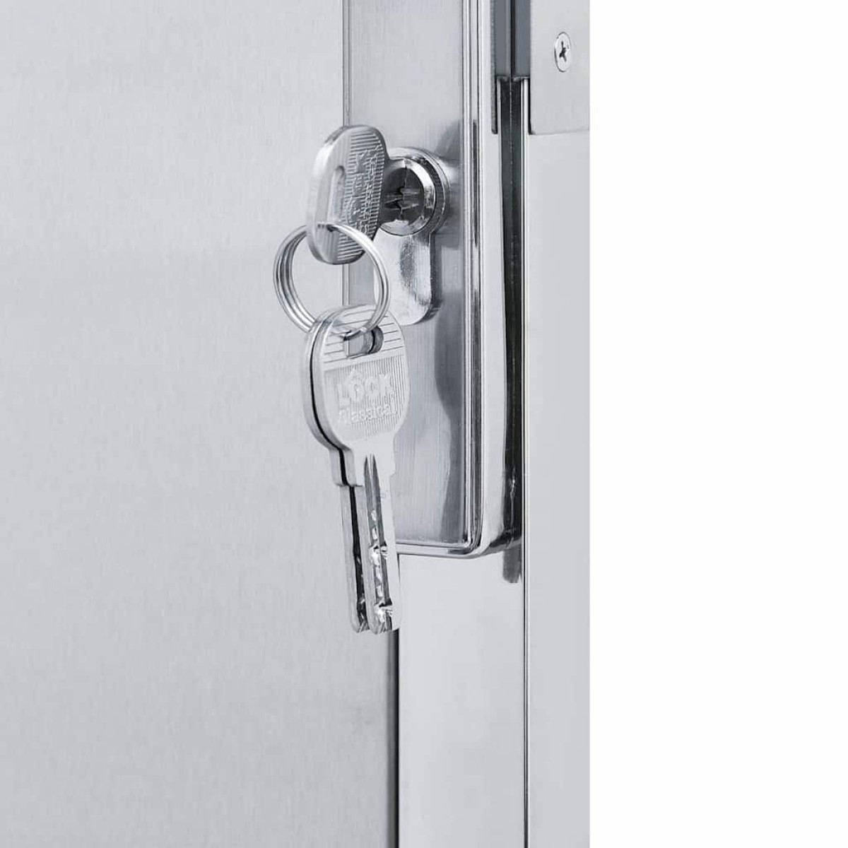 vidaXL Πύλη Κήπου 85 x 120 εκ. Ανοξείδωτο Ατσάλι Ασημί Κλειδώσιμο