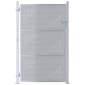vidaXL Πύλη Κήπου 85 x 120 εκ. Ανοξείδωτο Ατσάλι Ασημί Κλειδώσιμο