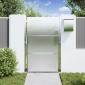 vidaXL Πύλη Κήπου 85 x 120 εκ. Ανοξείδωτο Ατσάλι Ασημί Κλειδώσιμο