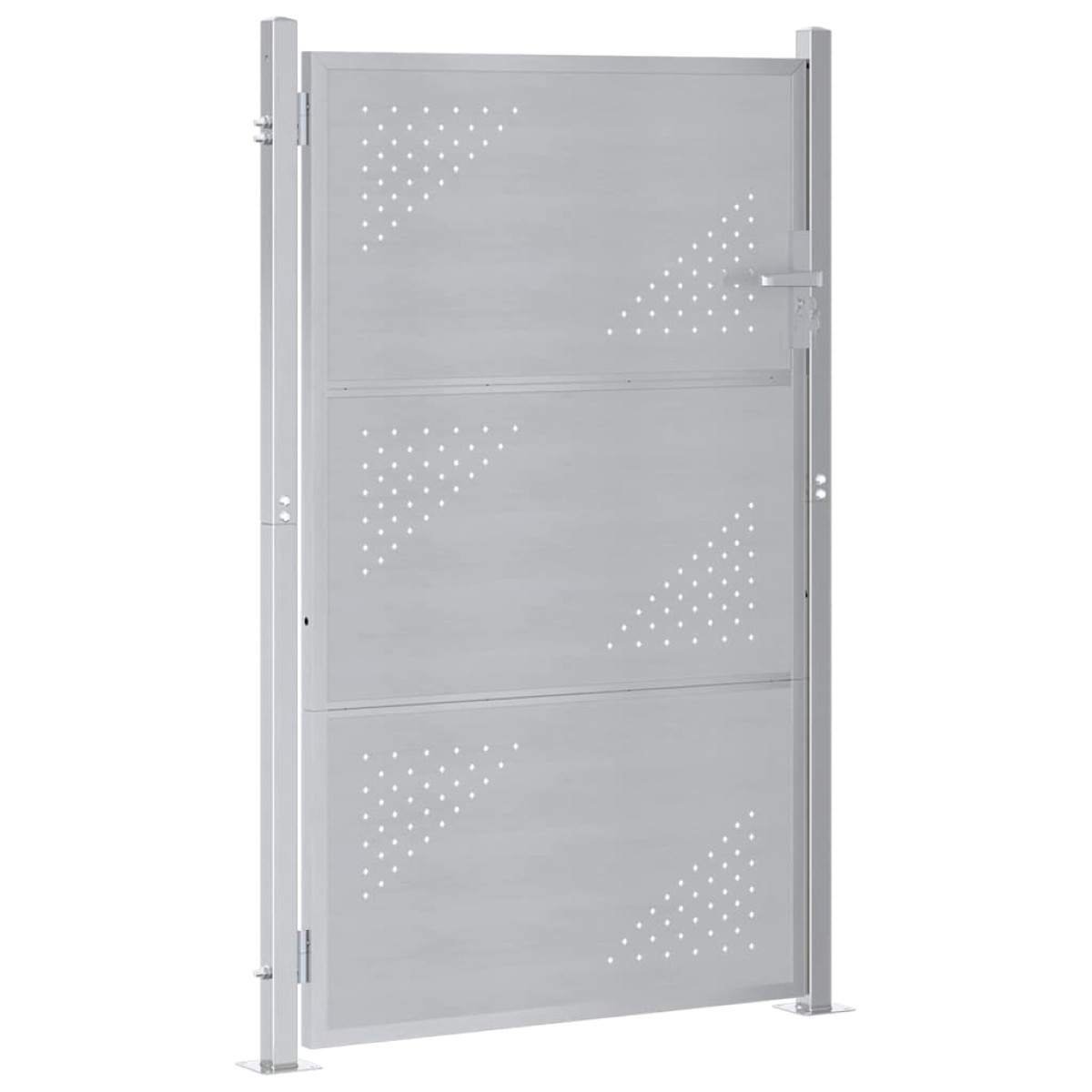 vidaXL Πύλη Κήπου 85 x 120 εκ. Ανοξείδωτο Ατσάλι Ασημί Κλειδώσιμο