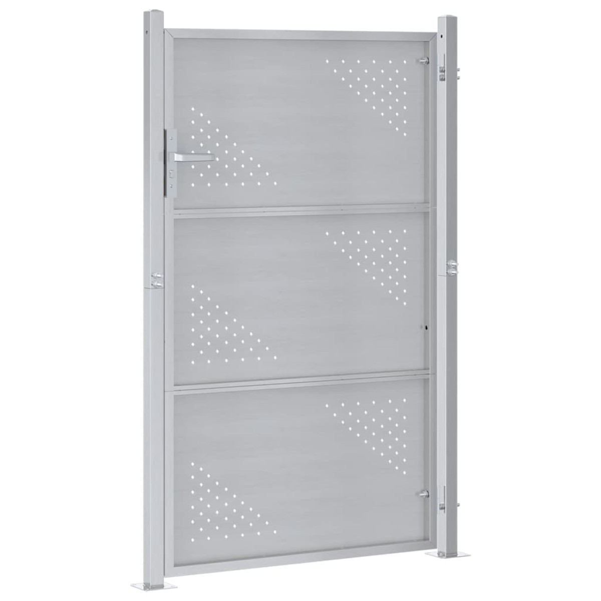 vidaXL Πύλη Κήπου 85 x 120 εκ. Ανοξείδωτο Ατσάλι Ασημί Κλειδώσιμο