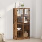 vidaXL Highboard Παλιό Ξύλο 68 x 37 x 142 εκ Επεξεργασμένο Ξύλο