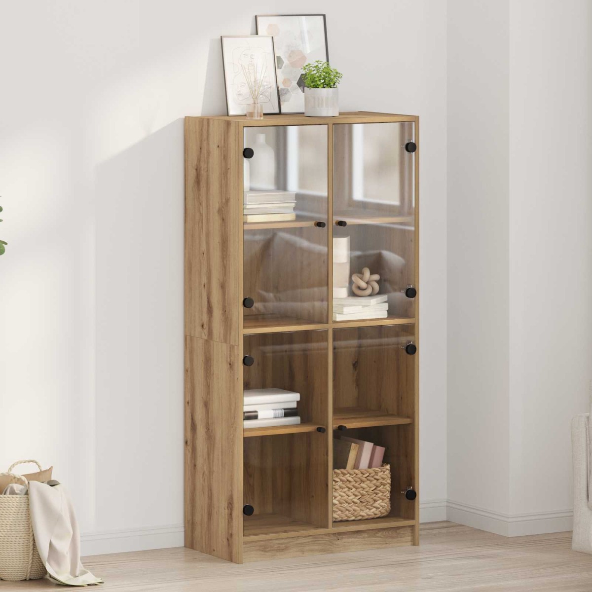 vidaXL Highboard Artisan Oak 68 x 37 x 142 εκ Επεξεργασμένο Ξύλο