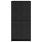 vidaXL Highboard Μαύρη Οξυά 68 x 37 x 142 εκ Επεξεργασμένο Ξύλο