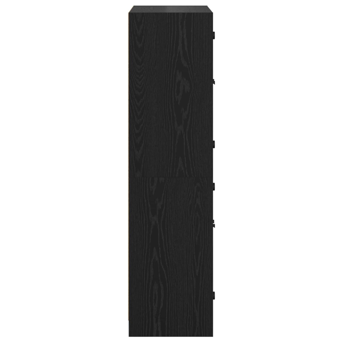 vidaXL Highboard Μαύρη Οξυά 68 x 37 x 142 εκ Επεξεργασμένο Ξύλο