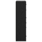 vidaXL Highboard Μαύρη Οξυά 68 x 37 x 142 εκ Επεξεργασμένο Ξύλο