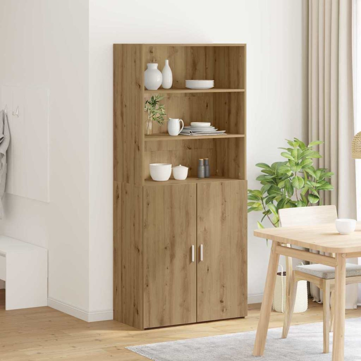 vidaXL Highboard Artisan Oak 80 x 42,5 x 185 εκ Επεξεργασμένο Ξύλο