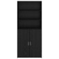 vidaXL Highboard Μαύρη Οξυά 80 x 42,5 x 185 εκ Επεξεργασμένο Ξύλο