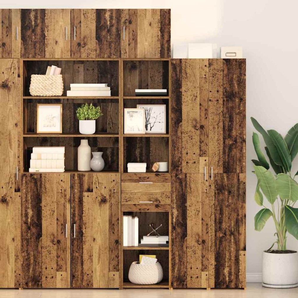 vidaXL Highboard Παλιό Ξύλο 40 x 42,5 x 185 εκ. Επεξεργασμένο Ξύλο