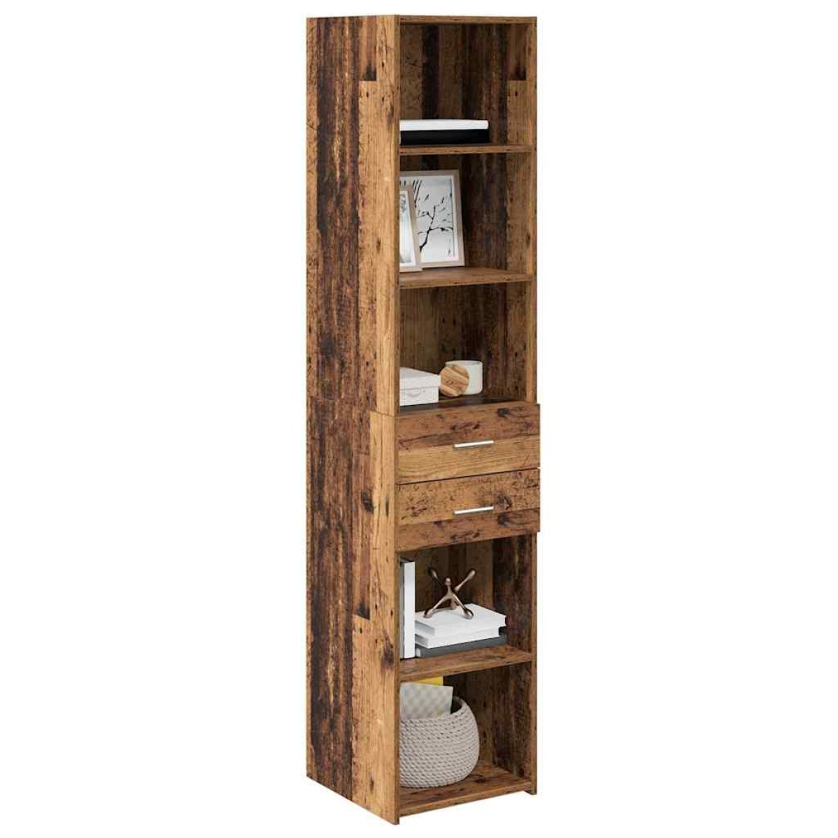 vidaXL Highboard Παλιό Ξύλο 40 x 42,5 x 185 εκ. Επεξεργασμένο Ξύλο