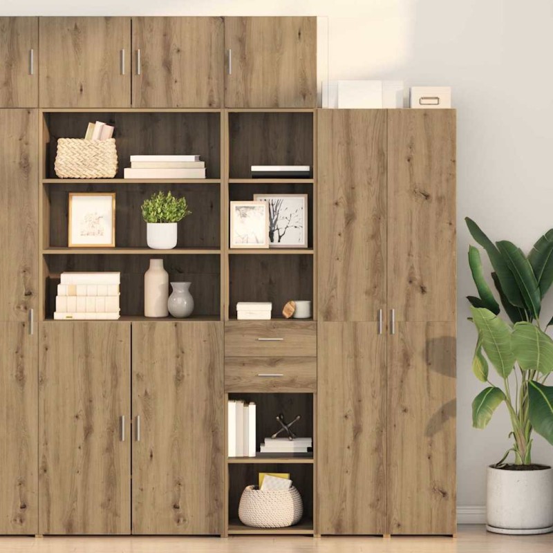 vidaXL Highboard Artisan Oak 40 x 42,5 x 185 εκ. Επεξεργασμένο Ξύλο