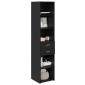 vidaXL Highboard Μαύρη Οξυά 40 x 42,5 x 185 εκ. Επεξεργασμένο Ξύλο