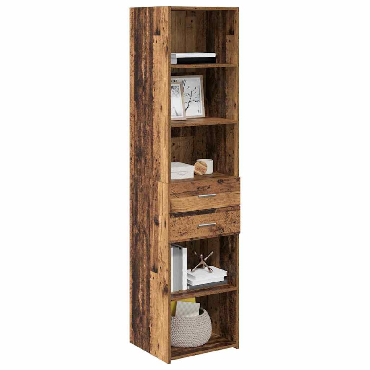 vidaXL Highboard Παλιό Ξύλο 45 x 42,5 x 185 εκ. Επεξεργασμένο Ξύλο