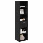 vidaXL Highboard Μαύρη Οξυά 45 x 42,5 x 185 εκ. Επεξεργασμένο Ξύλο