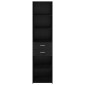 vidaXL Highboard Μαύρη Οξυά 45 x 42,5 x 185 εκ. Επεξεργασμένο Ξύλο